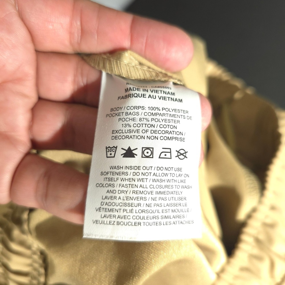 Nike Woven Chino Pants Mens Large Tan HJ1997-297 Elastic Waist Tapered Khaki - Picture 12 of 15